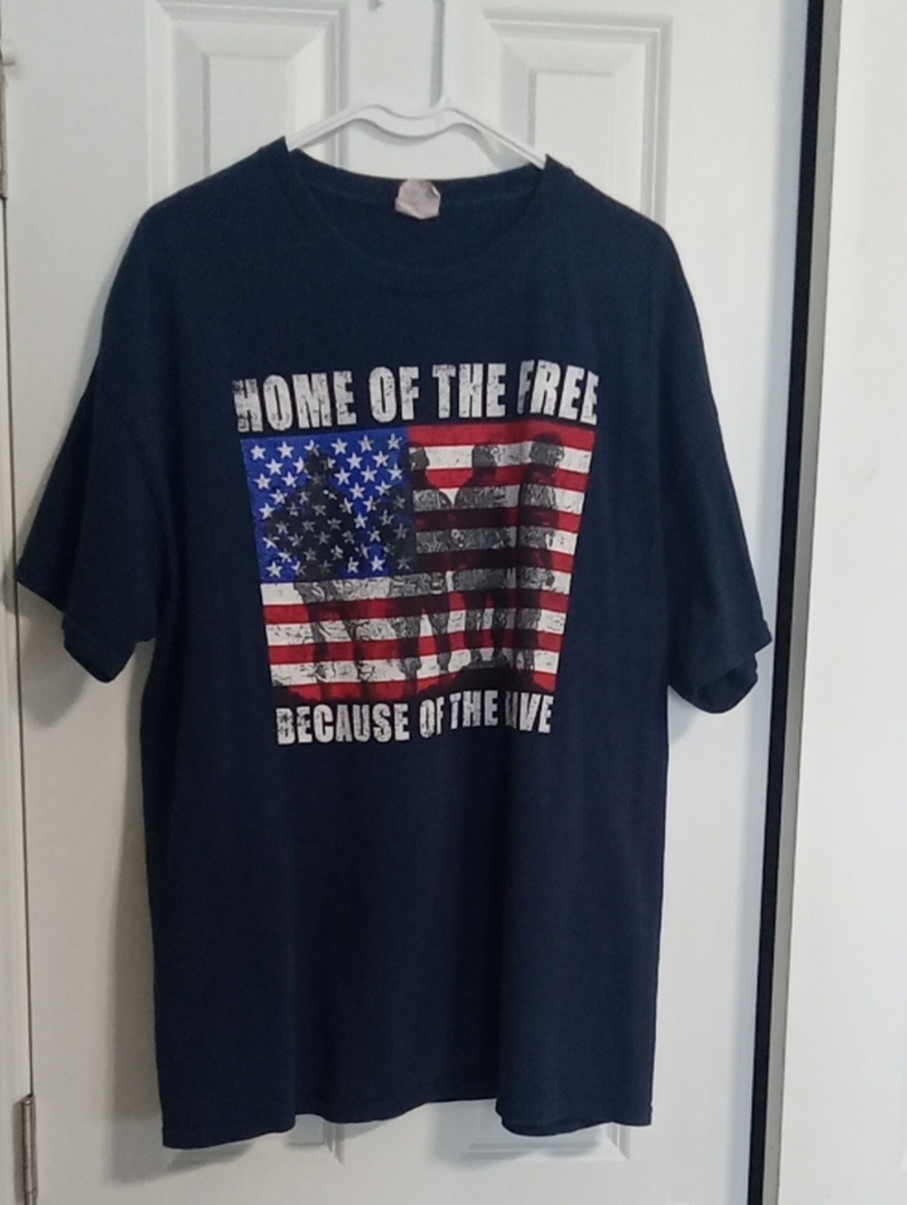 Classic Navy 'Home of the Free' Patriotic T‑Shirt